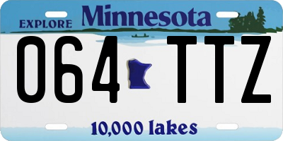 MN license plate 064TTZ