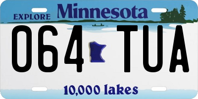 MN license plate 064TUA