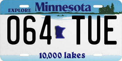 MN license plate 064TUE