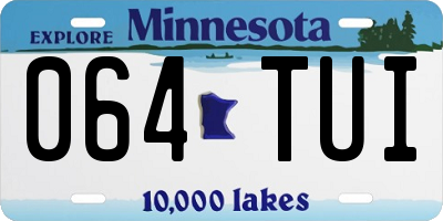 MN license plate 064TUI