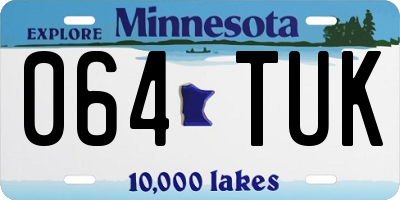 MN license plate 064TUK