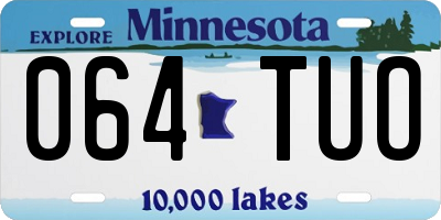 MN license plate 064TUO