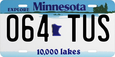 MN license plate 064TUS