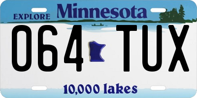 MN license plate 064TUX