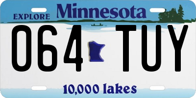 MN license plate 064TUY