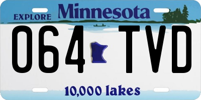 MN license plate 064TVD