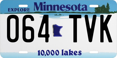 MN license plate 064TVK