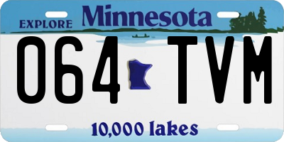 MN license plate 064TVM