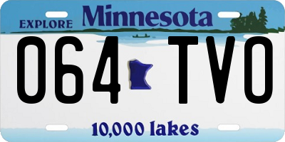 MN license plate 064TVO