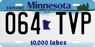 MN license plate 064TVP