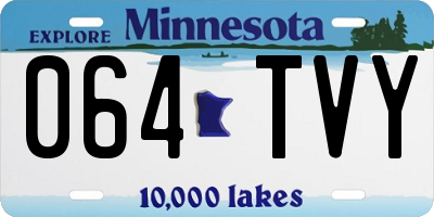 MN license plate 064TVY
