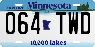 MN license plate 064TWD