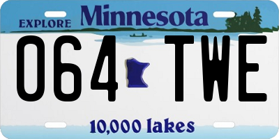 MN license plate 064TWE