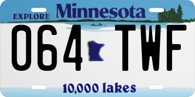 MN license plate 064TWF