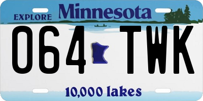 MN license plate 064TWK