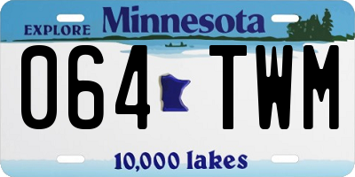 MN license plate 064TWM