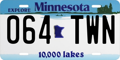 MN license plate 064TWN