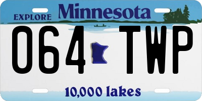 MN license plate 064TWP