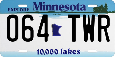 MN license plate 064TWR