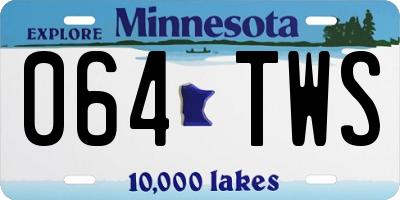 MN license plate 064TWS