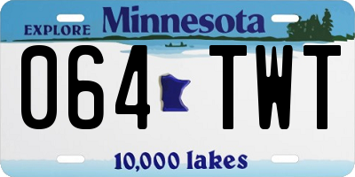 MN license plate 064TWT