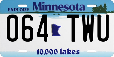 MN license plate 064TWU