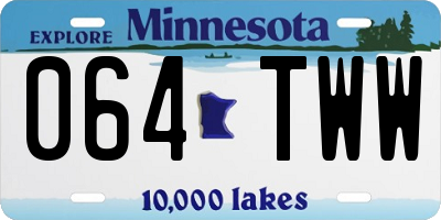 MN license plate 064TWW