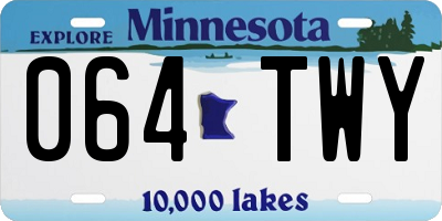 MN license plate 064TWY