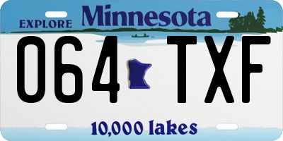 MN license plate 064TXF