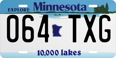 MN license plate 064TXG