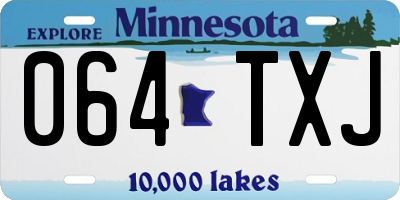 MN license plate 064TXJ