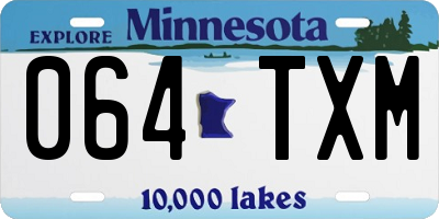 MN license plate 064TXM