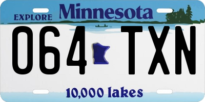 MN license plate 064TXN