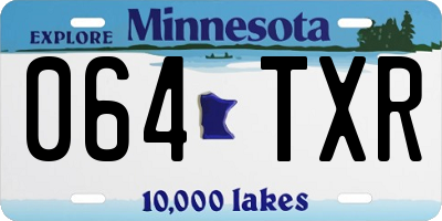 MN license plate 064TXR
