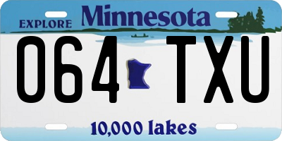 MN license plate 064TXU