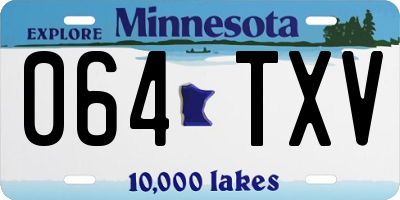 MN license plate 064TXV