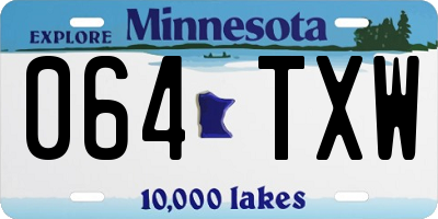 MN license plate 064TXW