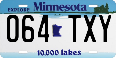 MN license plate 064TXY