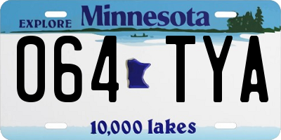 MN license plate 064TYA