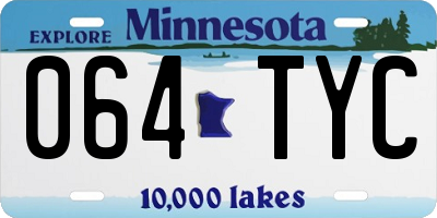 MN license plate 064TYC