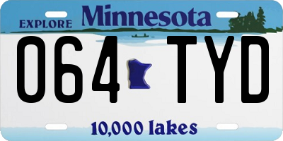 MN license plate 064TYD