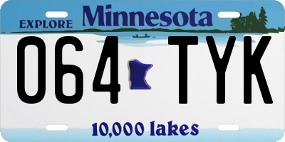 MN license plate 064TYK