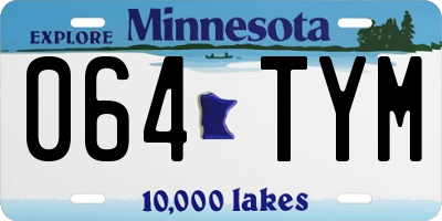 MN license plate 064TYM