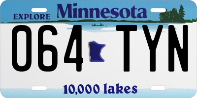 MN license plate 064TYN