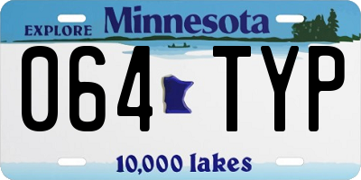 MN license plate 064TYP