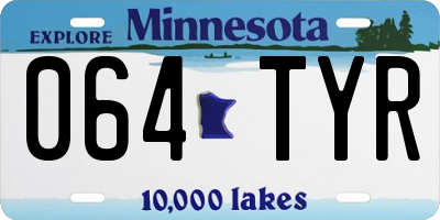 MN license plate 064TYR