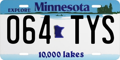 MN license plate 064TYS