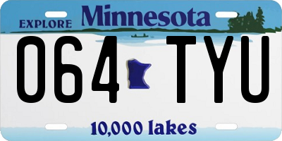 MN license plate 064TYU