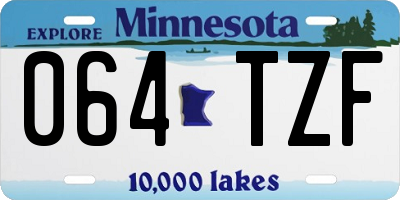 MN license plate 064TZF
