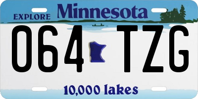 MN license plate 064TZG